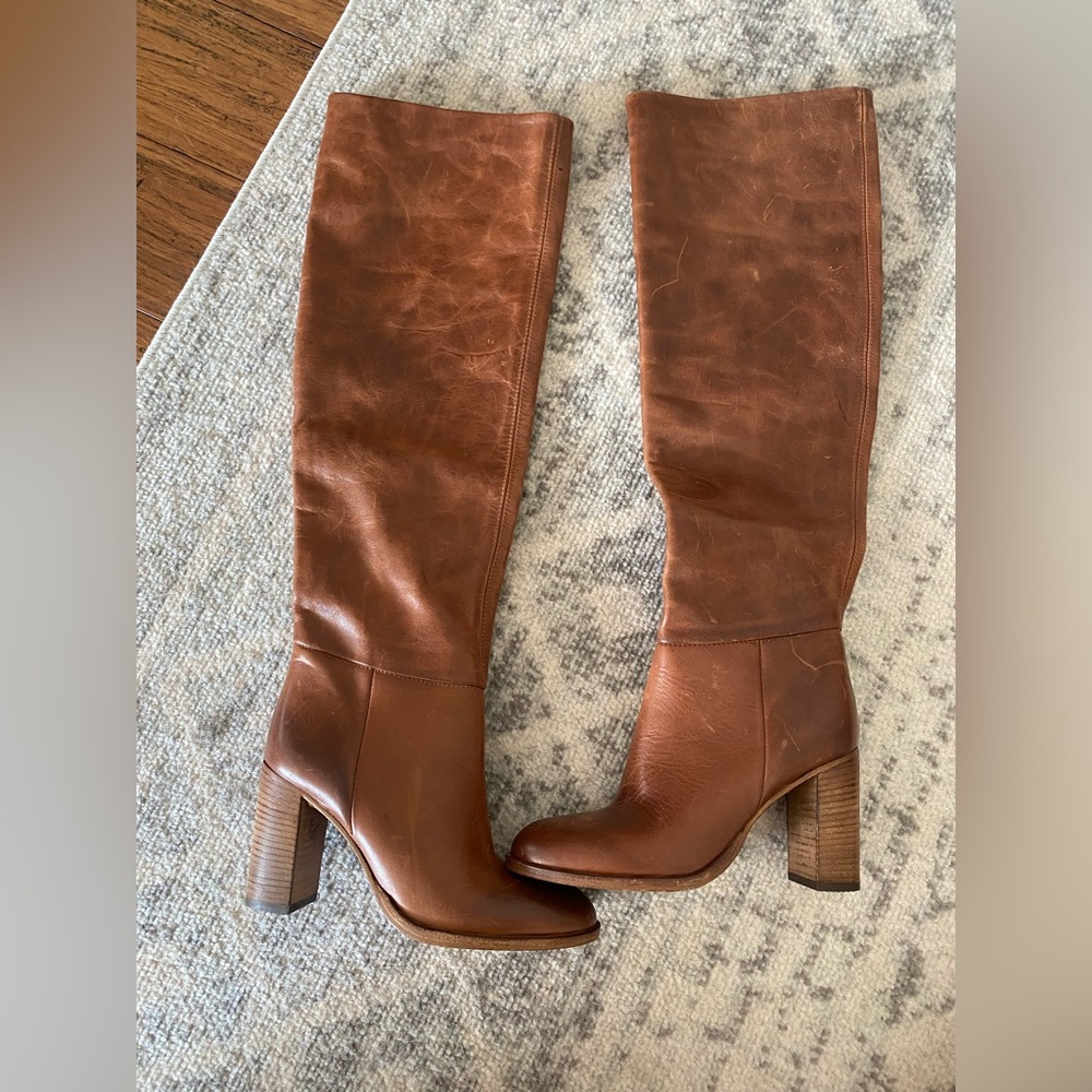 free people dakota brown tall boots